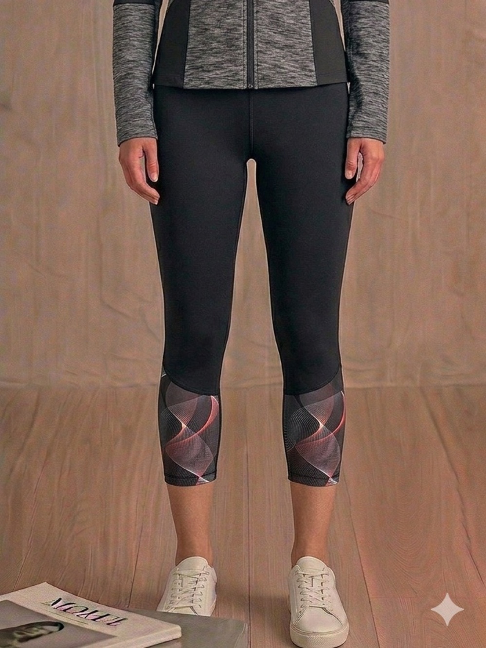 Black and Red Patterned Leggings